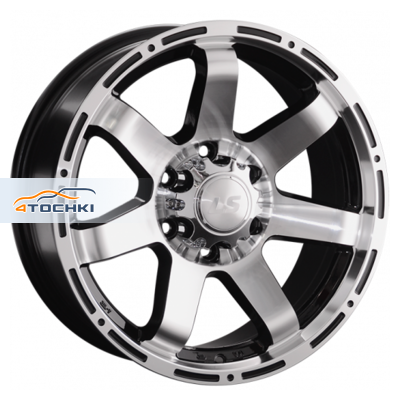 Диск LS 7,5x17/6x139,7 ET25 D106,1 1289 BKF (конус, Колпак+лого)