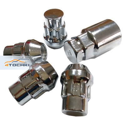 Гайка секретная M14x1,5 (32) конус, закрытая цинк 4+1 ключ (ИТАЛИЯ) UM415