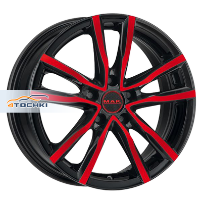 Диск MAK 7x17/5x114,3 ET40 D76 Milano Black Red Face