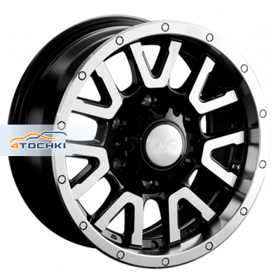 Диск LS 7x15/6x139,7 ET10 D106,1 1288 BKF (конус, Колпак+лого)