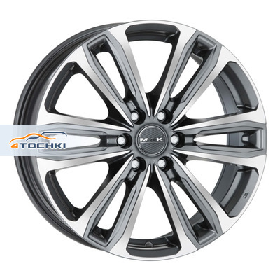 Диск MAK 7,5x17/6x114,3 ET45 D66,1 Safari 6 Gunmetal Mirror Face