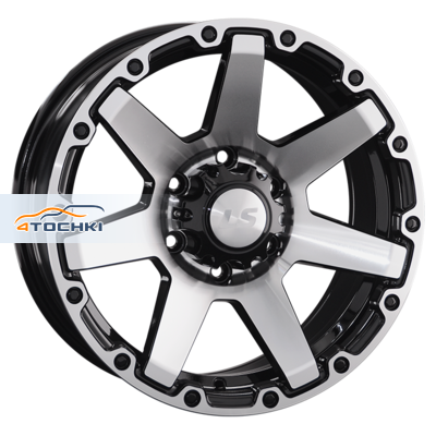 Диск LS 8x17/6x139,7 ET20 D106,1 874 BKF (конус, Колпак+лого)