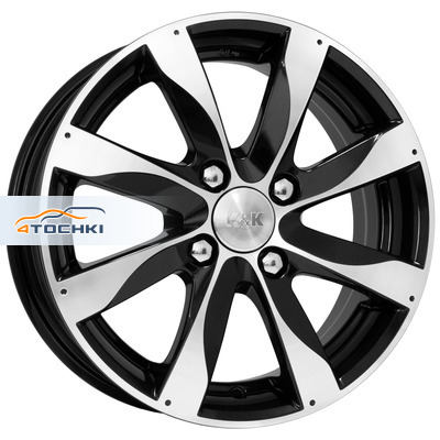 Диск K&K 6x15/4x100 ET45 D67,1 Джемини (КС617) Алмаз черный