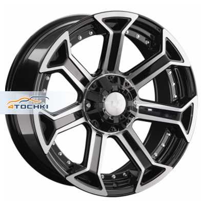 Диск LS 9x20/6x139,7 ET20 D106,1 1293 BKF (конус, Колпак+лого)